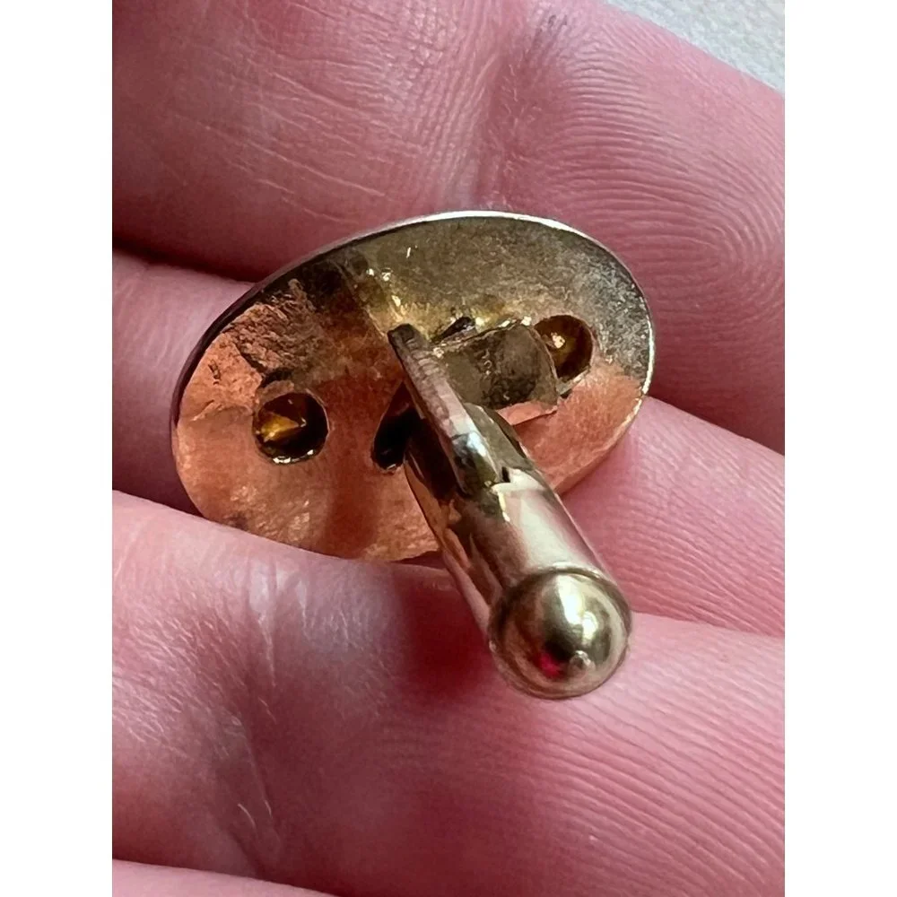 Vintage gold and crystal oval Cuff Links, round and marquis clear crystals